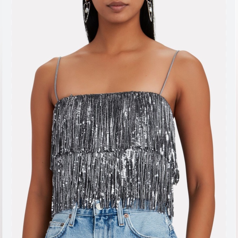 Saylor fringe sequin crop top - Picture 5 of 6